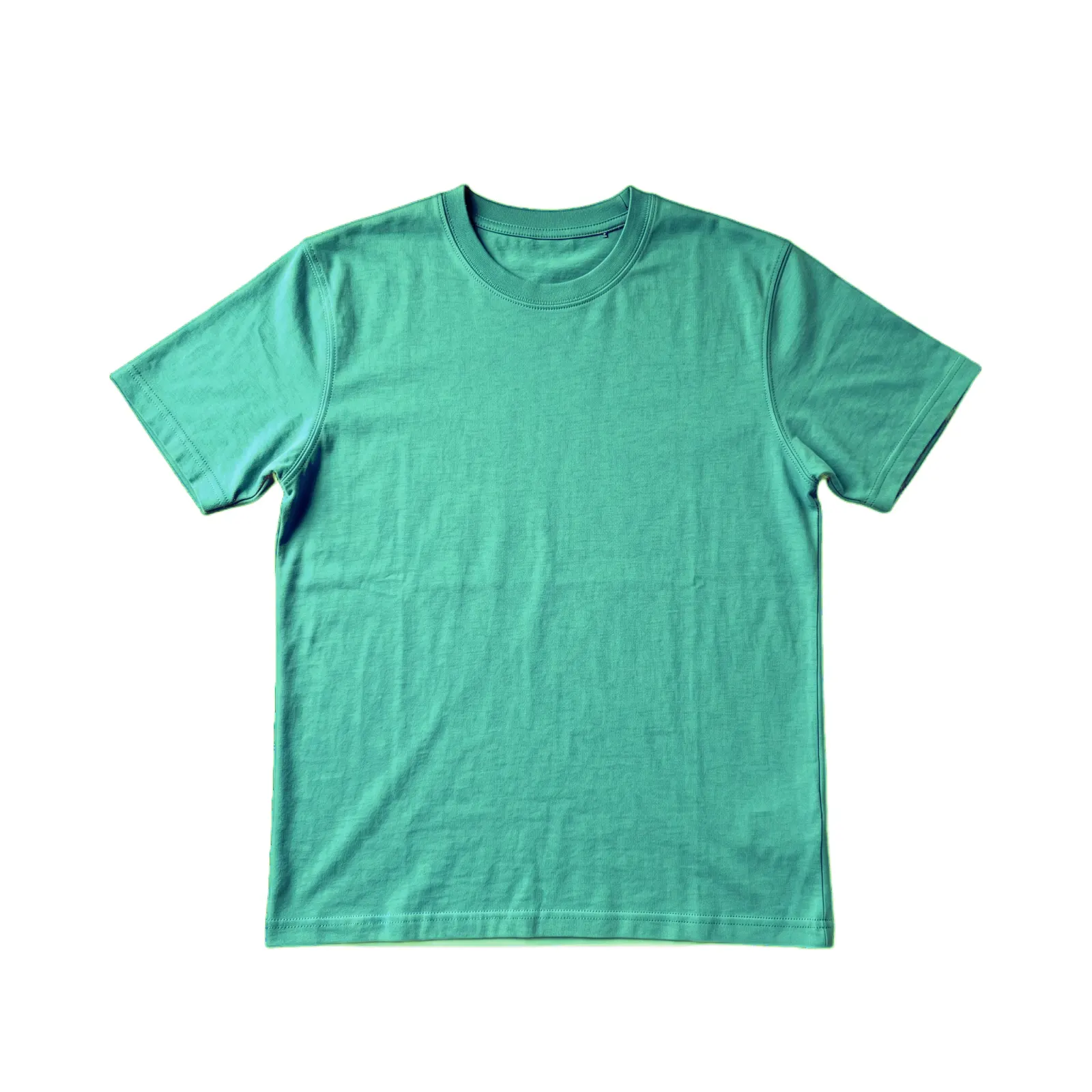 Light green colour variant of the t-shirt on a white gallery background