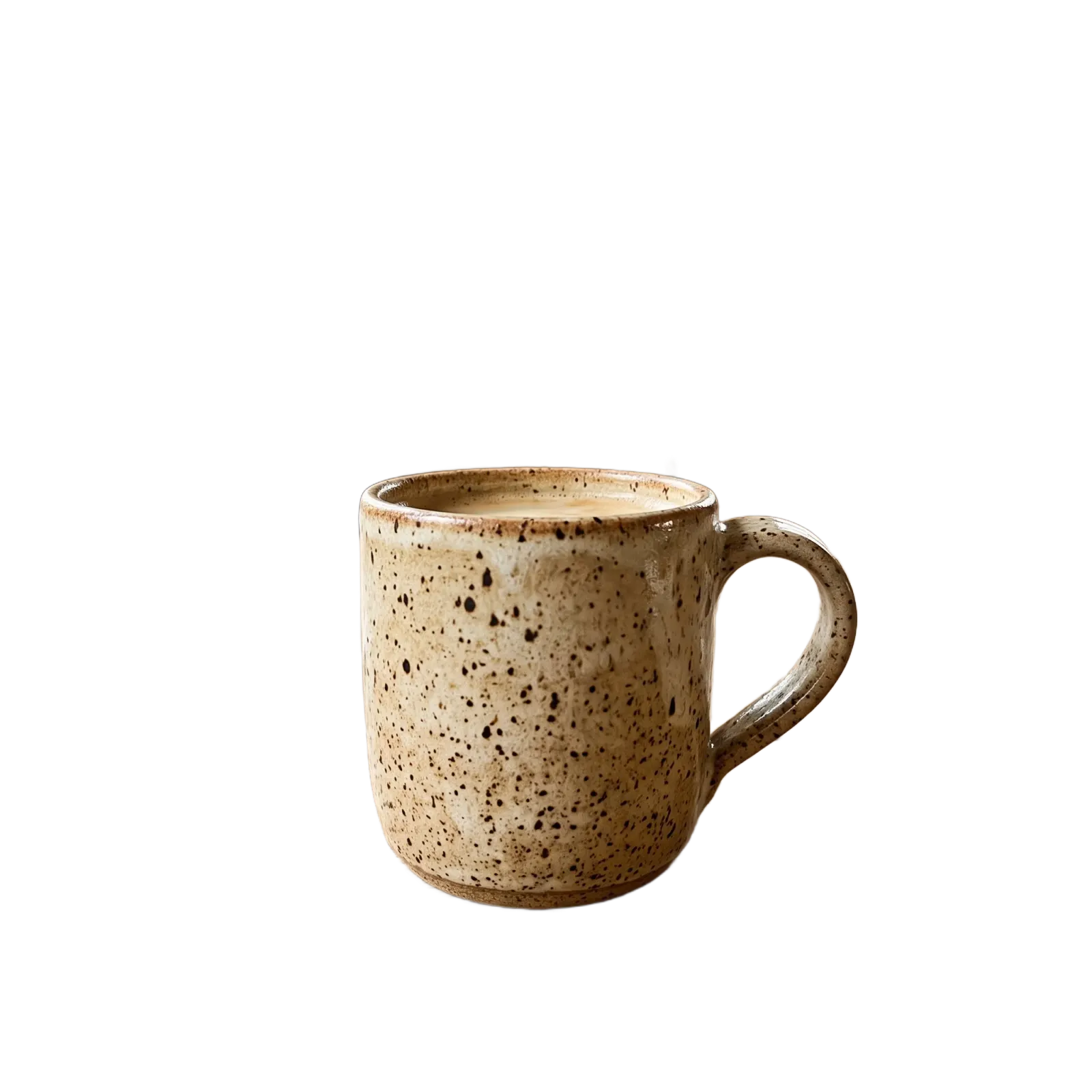 Transparent cutout of a handmade ceramic mug