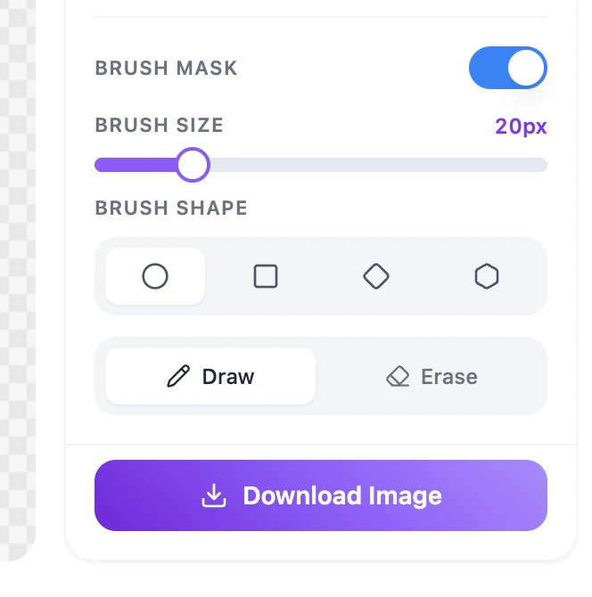 Blurred photo result with the download button on the blur tool