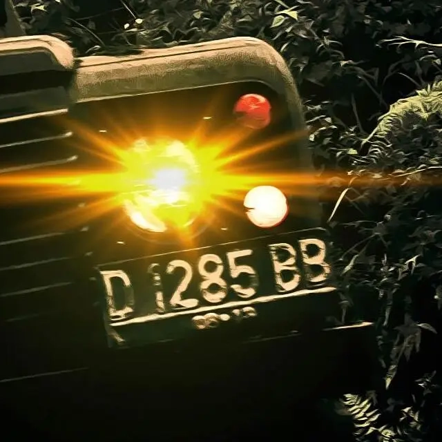 Photo of a car with a clearly visible license plate before blurring