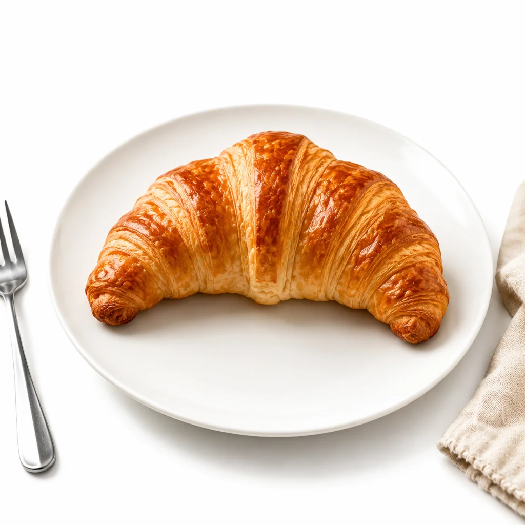 Food photo with unwanted fork and napkin visible at the edges